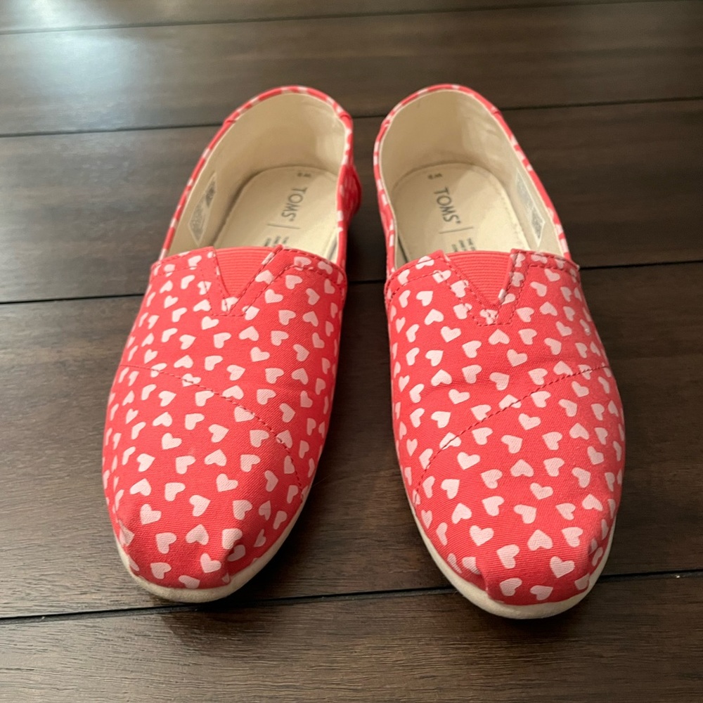Toms Heart Print Flats - Picture 3 of 7